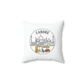 Lahore Skyline Decorative Pillow — Pakistani Cityscape with Rickshaw Accent