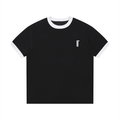 Contrast Edge Ribbed Crewneck Unisex T-Shirt