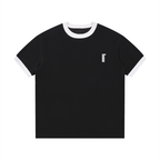 Contrast Edge Ribbed Crewneck Unisex T-Shirt