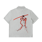 Half-Zip Cotton Sumurai Unisex Polo Shirt