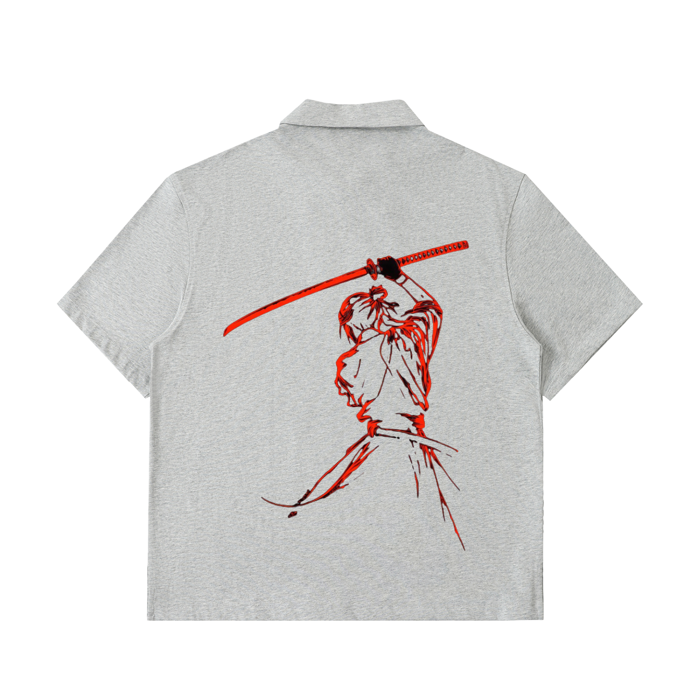 Half-Zip Cotton Sumurai Unisex Polo Shirt