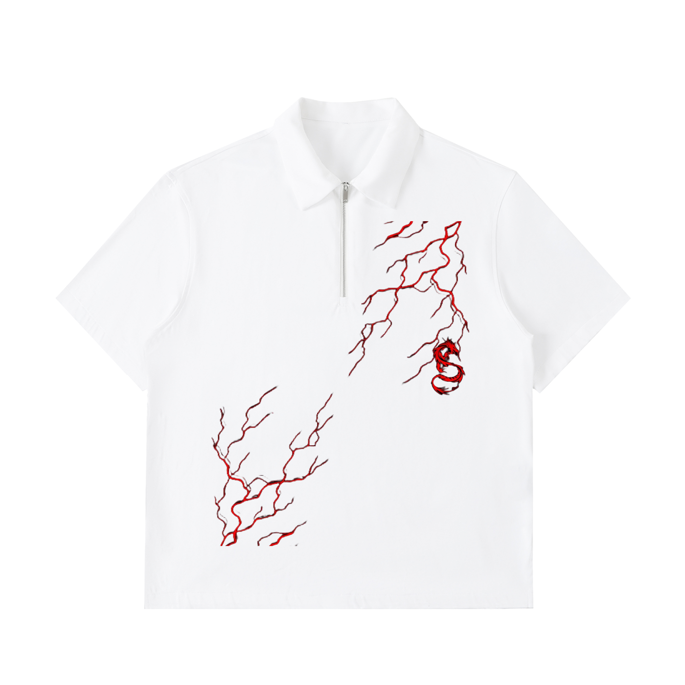 Half-Zip Cotton Sumurai Unisex Polo Shirt
