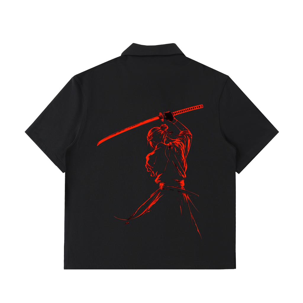 Half-Zip Cotton Sumurai Unisex Polo Shirt