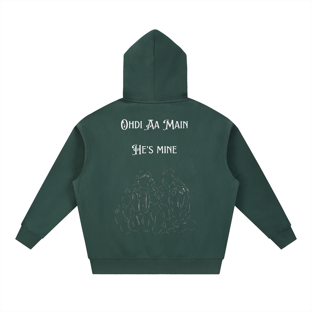 Oversized Boxy Fit Fleece Unisex Hoodie. He’s Mine