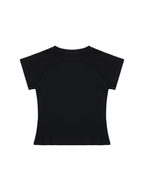 Solid Color Raglan Sleeve Crop Top