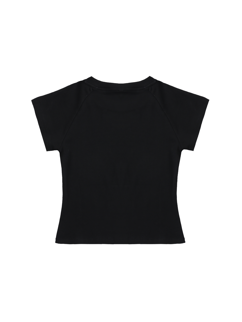 Solid Color Raglan Sleeve Crop Top