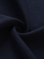 Contrast Striped Lapel Collar Unisex Sweatshirt